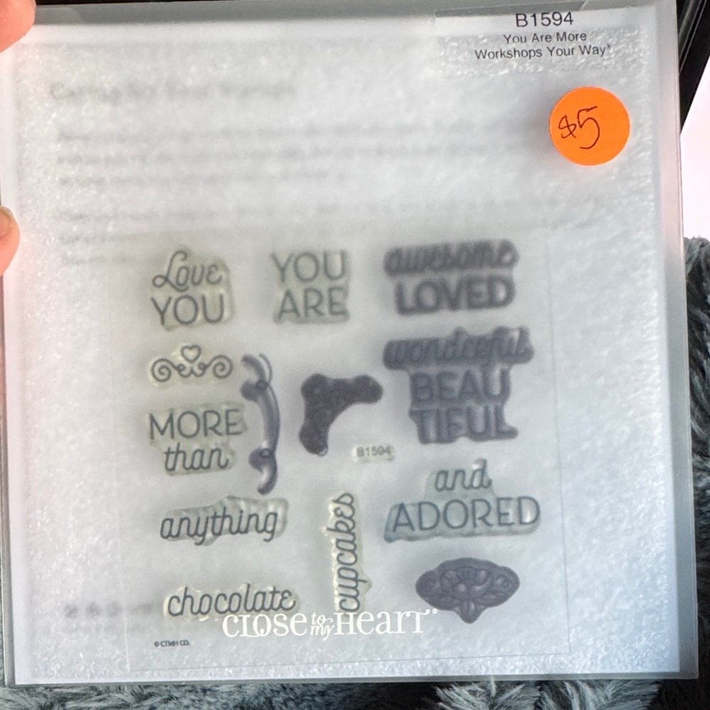 Close to My Heart Sentiment Stamps - Gray